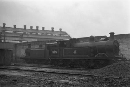BR(S) H class 31306 at Eastleigh Shed, Hampshire circa 1956 - D. Esau [156650]