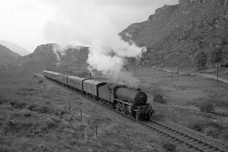 BR(E) K1 class 62011 near Glenfinnan, Scotland with a Mallaig to Fort William on Thursday 27 Jul 1961 - D. Esau [156750]
