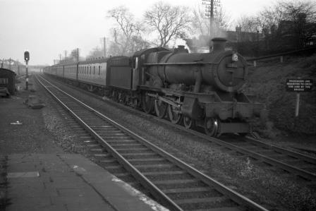 BR(W) Modified Hall class 7911 'Lady Margaret Hall' at Ealing Broadway, Greater London with a Semi Fast from Paddington in the 1960s - D. Esau [156848]