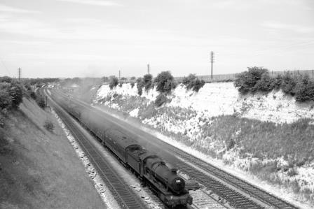 BR(W) Hall class at Cholsey and Moulesford, Oxfordshire with a Southbound on Saturday 27 Jun 1964 - D. Esau [157090]