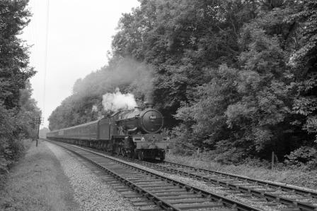 BR(W) Castle class 7007 'Great Western' at Chipping Campden Tunnel, Gloucestershire with a Paddington service on Friday 21 Jul 1961 - D. Esau [157121]