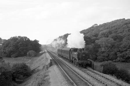 BR(W) 5700 class 9602 near Clarbeston Road, Dyfed with a Local from Fishguard on Saturday 24 Aug 1963 - D. Esau [157235]