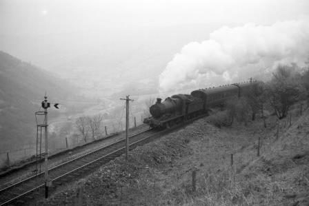 BR(W) 2200 class 2234 at Torpantau, Powys with a Merthyr to Brecon on Friday 07 Apr 1961 - D. Esau [157727]