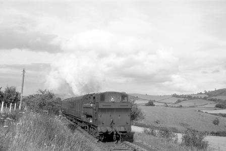 BR(W) 5700 class near Aberbran, Dyfed with a Brecon - Neath service on Tuesday 07 Aug 1962 - D. Esau [157729]