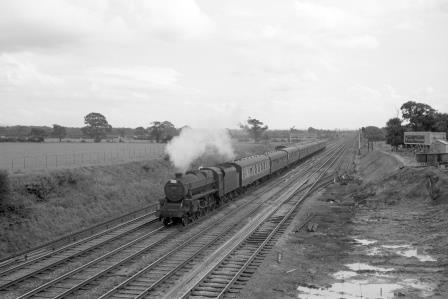 BR(M) 5MT class 44890 near Euxton Junction, Lancashire with a Northbound service on Saturday 05 Aug 1961 - D. Esau [157819]