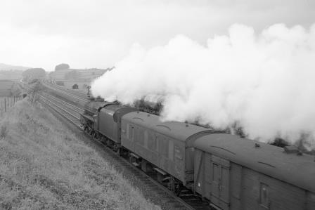 BR(M) 5MT class at Settle Junction, Yorkshire with a Freight train from Settle Junction circa 18 Jul 1965 - D. Esau [157879]