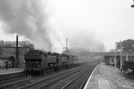 BR(M) 9400 class & BR(M) 9400 class at Bromsgrove Station, Worcestershire with a Freight in the 1960s - D. Esau [157996]