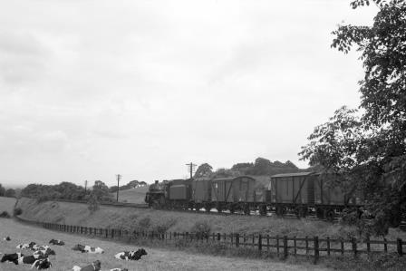 BR(M) 5MT class at Lickey Incline, Worcestershire with a Southbound Freight in the 1960s - D. Esau [157998]