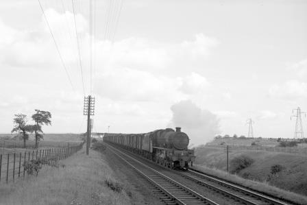 BR(M) Jubilee class near Moore, Cheshire with a Vans in the 1960s - D. Esau [158103]