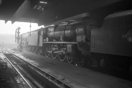 BR(M) Royal Scot class 46127 'Old Contemptibles' at Camden Shed, Greater London in the 1960s - D. Esau [158127]