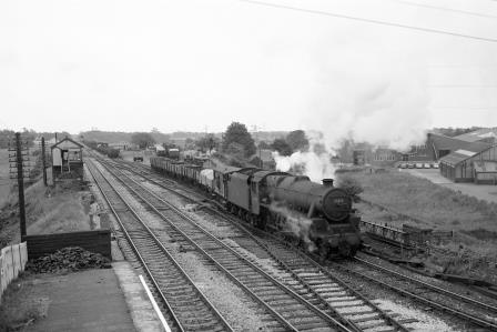 BR(M) 5MT class 45073 at Garstang and Catterall, Greater Manchester with a Freight circa 1961 - D. Esau [158153]