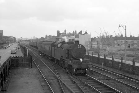 BR(E) L1 class at North Woolwich, Greater London with a Liverpool Street to North Woolwich on Thursday 07 Sep 1961 - D. Esau [158280]