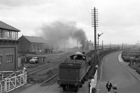 BR(E) J27 class at Cambois, Northumberland with a Return empties to Ashington Colliery on Sunday 13 Jun 1965 - D. Esau [158309]