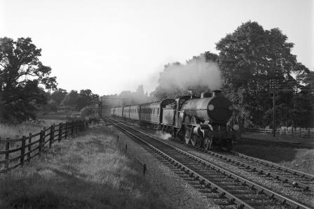 BR(S) Brighton Atlantic class 32421 'South Foreland' at Hurst Green Junction, Surrey circa 1952 - C.A.K. Saunders [159048]