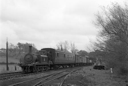 BR(S) Terrier class 32655 approaching Rolvenden, Kent circa 1953 - C.A.K. Saunders [159112]