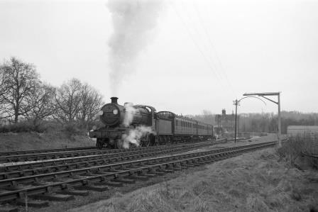 BR(S) K class 32344 at Kingscote Station, West Sussex with a Northbound service circa 1954 - C.A.K. Saunders [159170]
