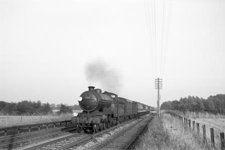BR(S) Brighton Atlantic class 32425 'Trevose Head' approaching Plumpton, East Sussex with an up Newhaven Boat Train service circa 1954 - C.A.K. Saunders [159178]