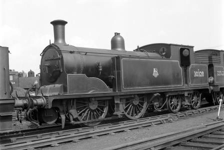 BR(S) M7 class 30328 at Eastleigh Shed, Hampshire on Saturday 21 May 1955 - J.H.W. Kent [200032]