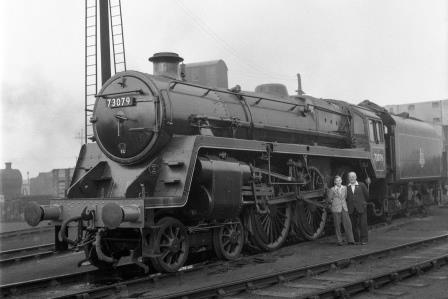 BR Std 5MT class 73079 at Derby Shed, Derbyshire on Friday 01 Jul 1955 - J.H.W. Kent [200170]