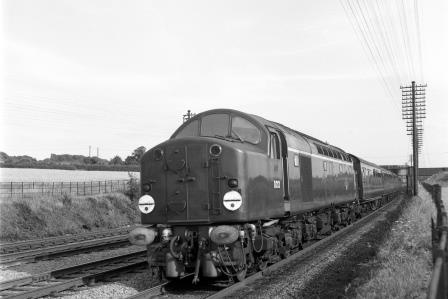 BR Class 40 D212 near Tring, Hertfordshire with a Northbound service on Monday 20 Jul 1959 - J.H.W. Kent [200317]