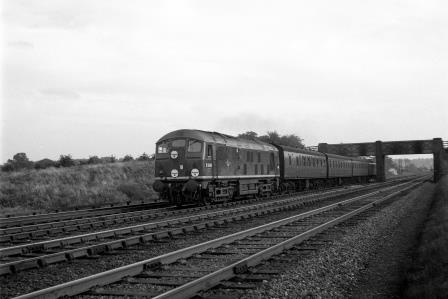 BR Class 24 D5088 near Radlett airfield, Hertfordshire with a Northbound local Passenger circa 01 Aug 1960 - J.H.W. Kent [200464]
