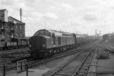 BR Class 40 D238 at Grantham, Lincolnshire with a Northbound Passenger on Sunday 28 Aug 1960 - J.H.W. Kent [200530]