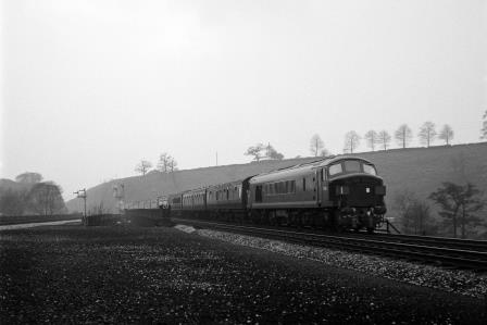 BR Class 45 D92 approaching Ambergate, Derbyshire with a Northbound Passenger on Easter Sunday 02 Apr 1961 - J.H.W. Kent [200654]