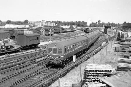 Horsham, West Sussex with the 11.00am from Willesden (HL) Junction excursion on Sunday 19 Jul 1959 - J. Scrace [233003]