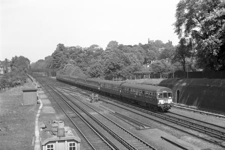 BR(M) Class 116 at South Croydon, Greater London with a Walsall (LMR) - Brighton HALFEX service on Sunday 17 May 1964 - J. Scrace [233007]