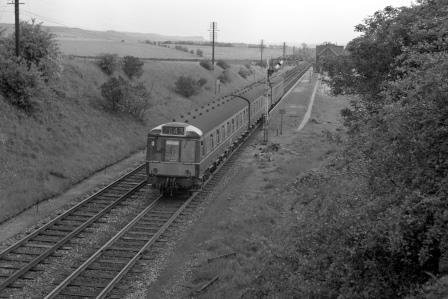 BR(W) Class 108 at Porton, Wiltshire with the 6.05pm Salisbury - Basingstoke service on Saturday 03 Jun 1967 - J. Scrace [233020]