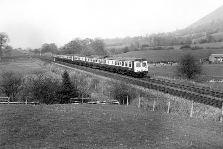 BR(W) Class 120 C533 at Church Stretton, Shropshire with the 12.01pm Crewe - Cardiff General service on Saturday 06 Apr 1974 - J. Scrace [233315]