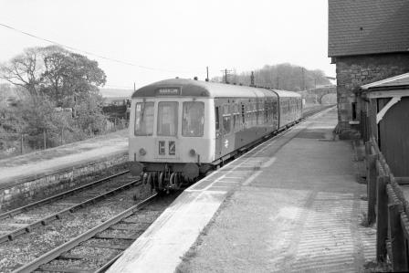BR(M) Class 108 at Silverdale Station, Cumbria with the 4.28pm Lancaster - Barrow service on Sunday 23 May 1976 - J. Scrace [233411]