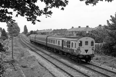 BR(S) Class 205 1127 at Cosham, Hampshire with the 11.58am Portsmouth Harbour - Eastleigh service on Friday 24 Jul 1981 - J. Scrace [233562]