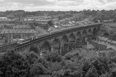 BR(E) Class 43 at Durham, Durham with the 11.35am London (King's Cross) to Newcastle on Saturday 22 Aug 1981 - J. Scrace [233571]