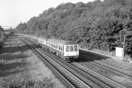 BR(M) Class 114 at Chesterfield, Derbyshire with the 4.50pm Sheffield - Chesterfield Service on Monday 13 Sep 1982 - J. Scrace [233607]