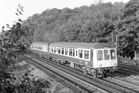 BR(M) Class 114 E56037 at Chesterfield, Derbyshire with the 5.18pm Sheffield - Chesterfield service on Monday 13 Sep 1982 - J. Scrace [233608]