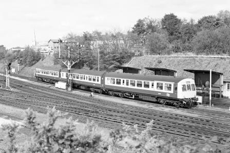 BR(E) Class 101 at Norwich, Norfolk with the 12.08pm Norwich - Lowestoft service on Wednesday 22 Sep 1982 - J. Scrace [233612]