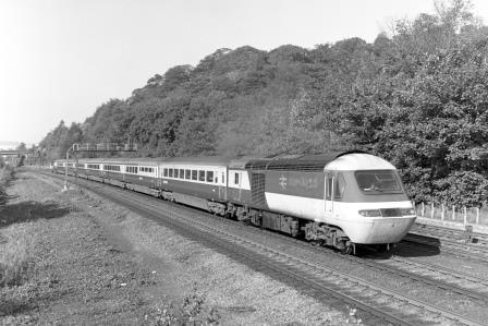 BR(M) Class 43 at Chesterfield, Derbyshire with the 2.32pm Leeds - Swansea service on Monday 13 Sep 1982 - J. Scrace [233619]