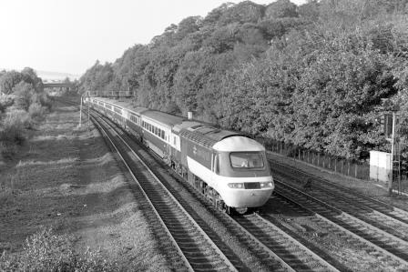 BR(M) Class 43 at Chesterfield, Derbyshire with the 4.50pm Leeds - Bristol service on Monday 13 Sep 1982 - J. Scrace [233621]