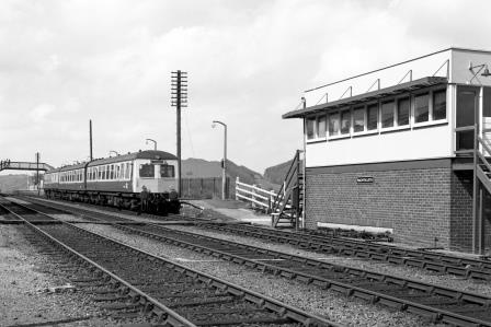 BR(W) Class 120 M53661 at Machynlleth, Powys with the 8.00am Pwllheli - Wolverhampton service on Tuesday 31 May 1983 - J. Scrace [233630]