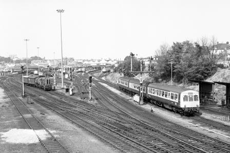 BR(E) Class 101 & BR(E) Class 08 08868 at Norwich, Norfolk on Monday 15 Aug 1983 - J. Scrace [233634]
