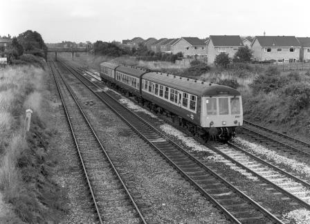 BR(W) Class 119 C591 at Sutton Bridge Junction, Greater London with the 4.25pm Shrewsbury to Cardiff on Friday 21 Aug 1987 - J. Scrace [233778]