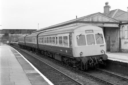 BR(W) Class 101 C820 at Dorchester West Station, Dorset with the 12.00pm Swindon - Weymouth service on Wednesday 02 Mar 1988 - J. Scrace [233806]