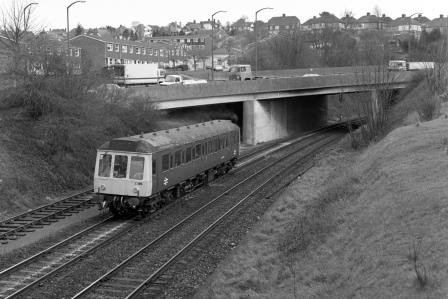 BR(S) Class 121 L135 at Salisbury, Wiltshire with a Route Learning Trip 9.10am Cardiff Canton - Portsmouth Harbour service on Thursday 10 Mar 1988 - J. Scrace [233808]
