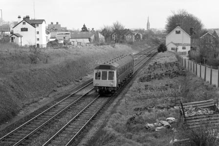 BR(S) Class 121 L135 at Salisbury, Wiltshire with a Route Learning Trip 9.10am Cardiff Canton - Portsmouth Harbour service on Thursday 10 Mar 1988 - J. Scrace [233809]