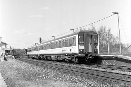 BR(S) Class 155 155319 at Romsey Station, Hampshire with a Salisbury - Portsmouth Special Service on Wednesday 13 Apr 1988 - J. Scrace [233829]