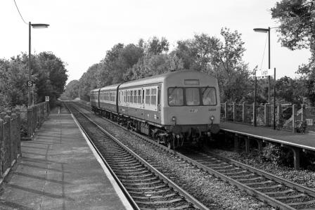 BR(S) Class 101 L834 at Leigh Station, Surrey with the 3.39pm Reigate - Tonbridge service on Monday 05 Sep 1988 - J. Scrace [233847]