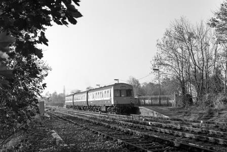 BR(S) Class 101 L834 at Edenbridge Station, Kent with the 1.05pm Redhill - Tonbridge service on Friday 04 Nov 1988 - J. Scrace [233866]