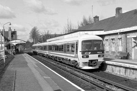 NSE Class 166 166216 at Reigate Station, Surrey with the 9.33am Reading - Gatwick Airport service on Thursday 17 Mar 1994 - J. Scrace [234035]