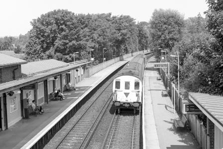 NSE Class 205 205012 at Hurst Green Station, East Sussex with the 11.04am Oxted - Uckfield service on Tuesday 12 Jul 1994 - J. Scrace [234049]